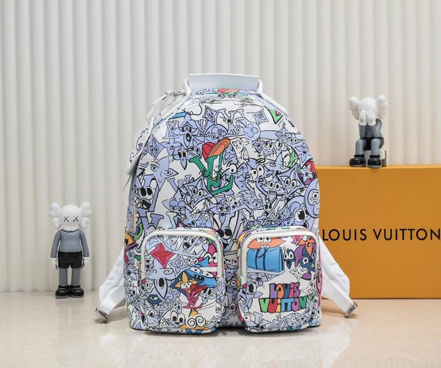 Graphic White Montsouris Cargo Backpack