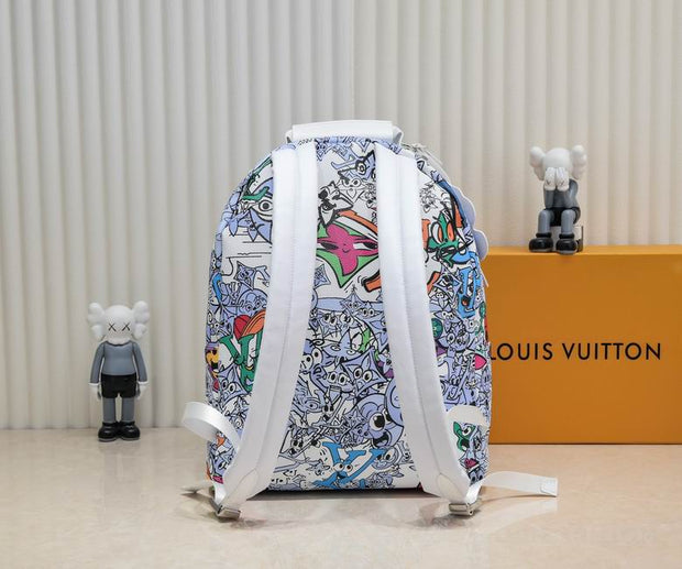 Graphic White Montsouris Cargo Backpack